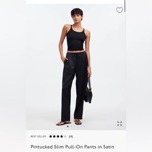 Madewell pull on slim pintuck pant